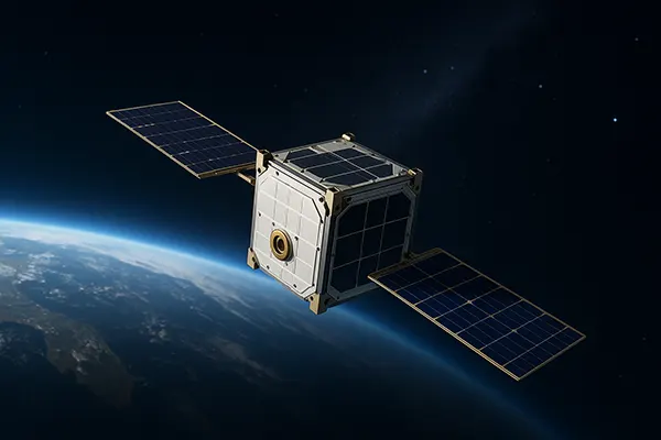 Miniatursatellit mit Solarpanel